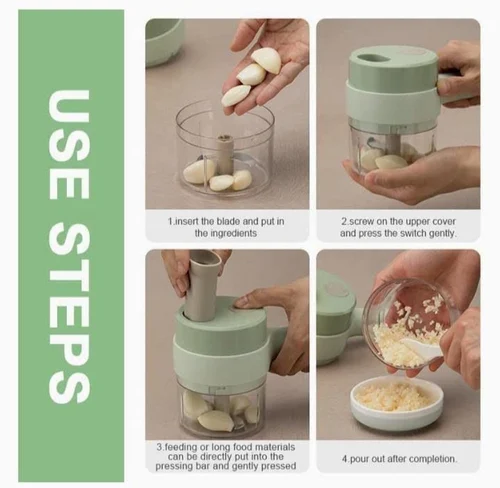 4 in 1 Handheld Electric Vegetable Cutter Set/ Mini Food Electric Chopper