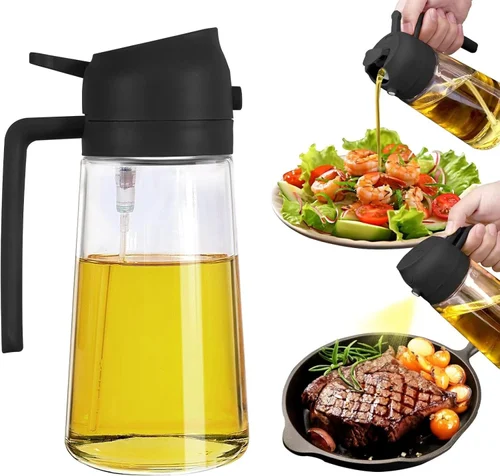 Glass Oil Sprayer and Dispenser Bottle