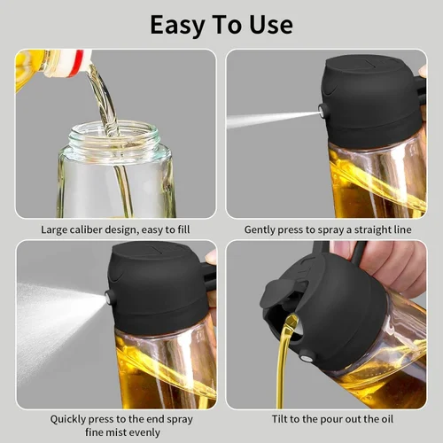 Glass Oil Sprayer and Dispenser Bottle
