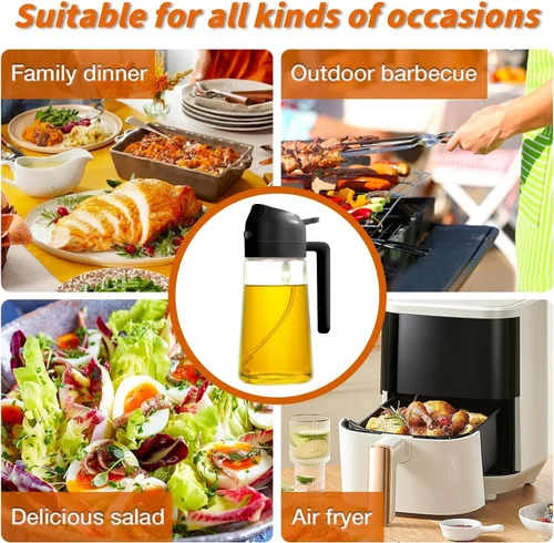 Glass Oil Sprayer and Dispenser Bottle