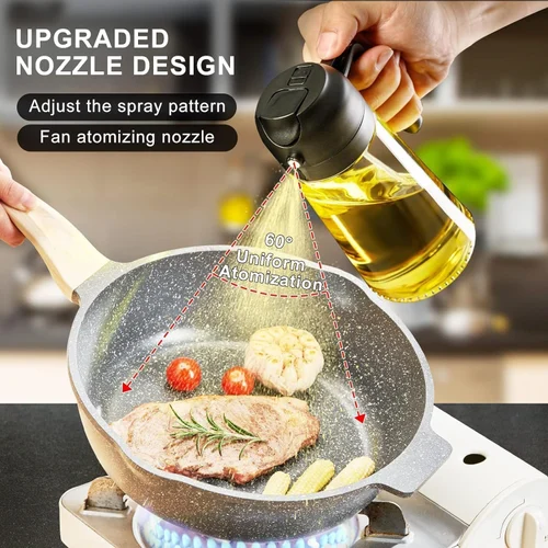 Glass Oil Sprayer and Dispenser Bottle